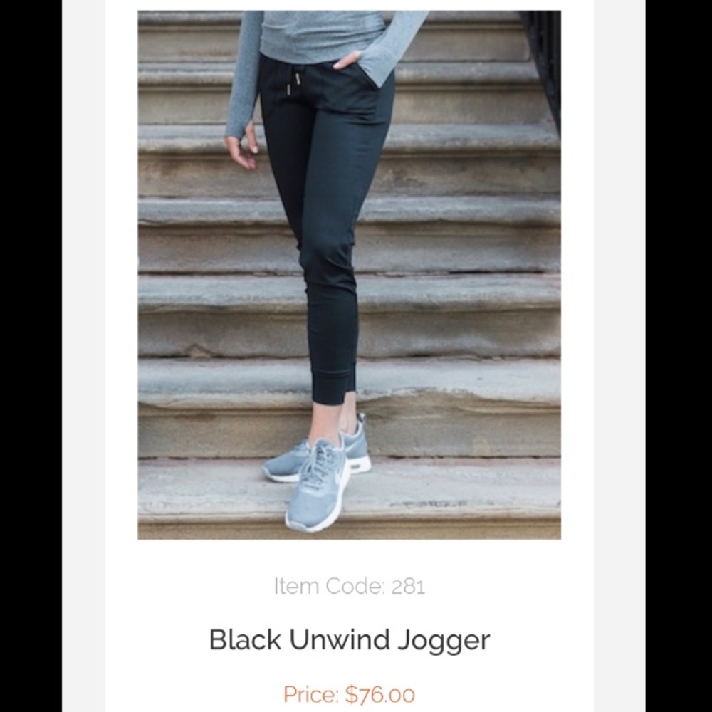 Zyia Black Unwind Jogger